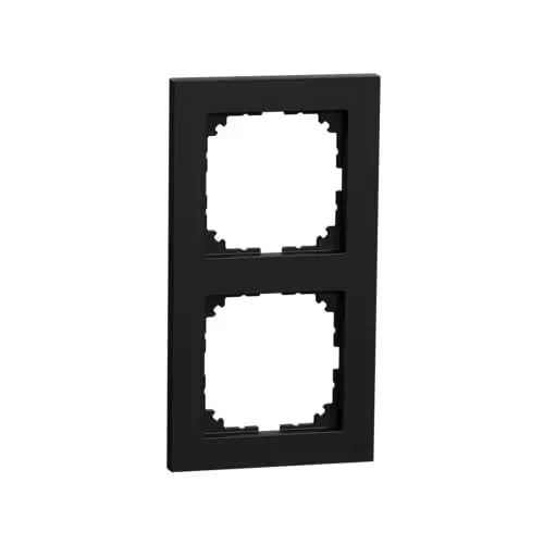 Produktbild: Schneider Electric MEG4020-3603 M-Pure Abdeckrahmen, Schwarz Matt, Rahmen2-fach