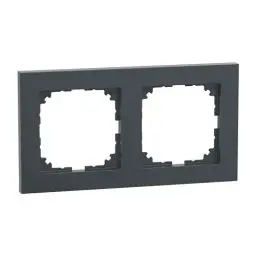 Produktbild: Schneider Electric Merten M-Pure-Rahmen für Steckdosen und Schalter, 2-fach, anthrazit, Artikelnummer MEG4020-3614