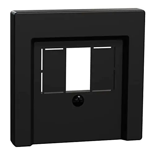 Produktbild: Schneider Electric Merten MEG4250-0403 Zentralplatte für TAE/Audio/USB, Aus Recyceltem Material, Schwarz Matt, System M