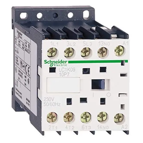 Produktbild: Schneider Electric TeSys Leistungsschütz 3P, +1S, 4 kW, 9 A, 400 V AC3, Spule 230 V AC, LC1K0910P7