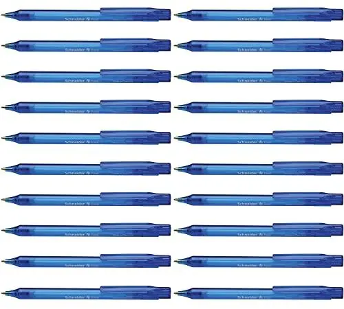 Produktbild: Schneider Fave Kugelschreiber (Druckmechanik, M) 50er Packung blau transparent