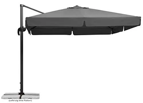 Produktbild: Schneider Sonnenschirm Rhodos, anthrazit, 300 x 300 cm quadratisch, 782-15, Gestell Alu/Stahl, Bespannung Polyester, 24 kg, Anthrazit