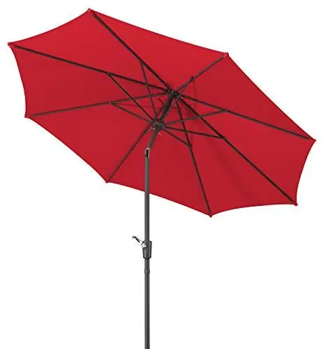 Produktbild: Schneider Sonnenschirm Harlem, rot, 270 cm rund, 640-77, Gestell Stahl, Bespannung Polyester, 5 kg