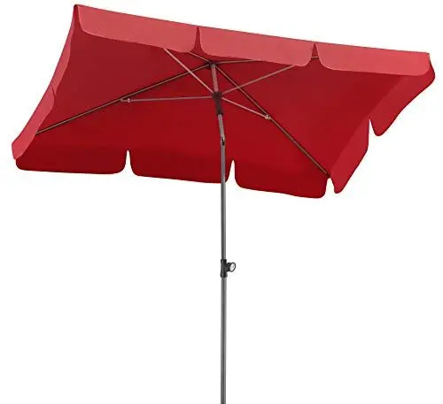Produktbild: Schneider Sonnenschirm Locarno, rot, 180 x 120 cm rechteckig, 718-77, Gestell Stahl, Bespannung Polyester, 2.3 kg