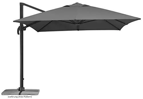 Produktbild: Schneider Sonnenschirm Rhodos Grande, anthrazit, 400 x 300 cm rechteckig, 787-15, Gestell Aluminium, Bespannung Polyester, 26.6 kg