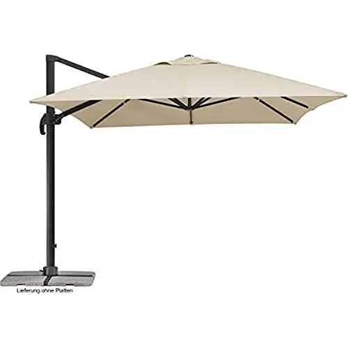 Produktbild: Schneider Sonnenschirm Rhodos Grande, natur, 400 x 300 cm rechteckig, 787-02, Gestell Aluminium, Bespannung Polyester, 26.6 kg