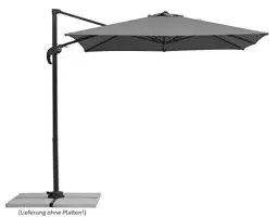 Produktbild: Schneider Sonnenschirm Rhodos Junior, anthrazit, 230 x 230 cm quadratisch, 759-15, Gestell Alu/Stahl, Bespannung Polyester, 17 kg