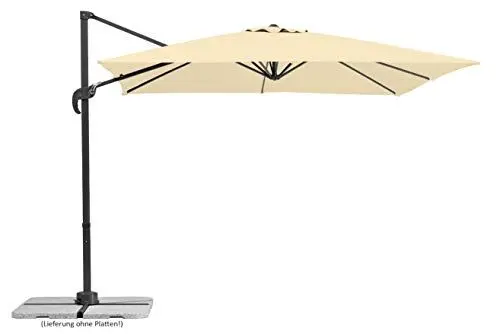Produktbild: Schneider Sonnenschirm Rhodos Junior, natur, 270 x 270 cm quadratisch, 786-02, Gestell Alu/Stahl, Bespannung Polyester, 18 kg