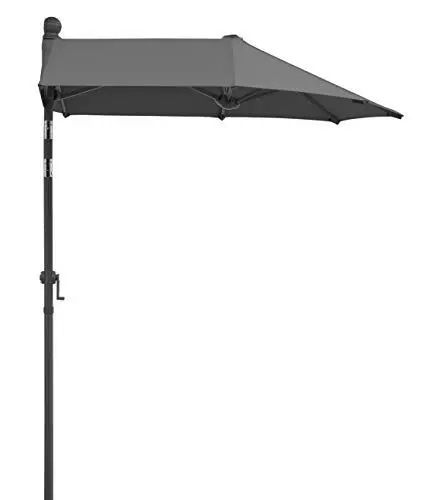 Produktbild: Schneider Sonnenschirm Salerno mezza, anthrazit, 150x150 cm rechteckig, Gestell Stahl, Bespannung Polyester,Halber Balkonschirm, 5.94 kg