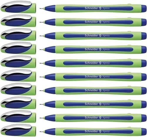 Produktbild: Schneider Xpress Fineliner (Strichstärke 0,8 mm, dokumentenecht) 10er Packung blau