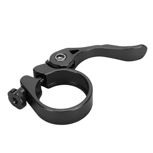 Produktbild: Schnellspanner-Fahrrad-Sattelstützenklemme, 34,9 Mm Aluminiumlegierung, Leichte, Stabile Verbindung, Sattelklemmen für Mountainbike-Sitze und -Sättel (BLACK)