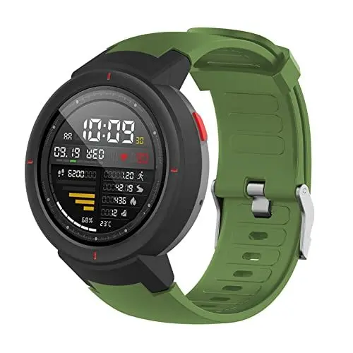 Produktbild: Schnellverschluss-Uhrenarmband, Silikon-Uhrenarmbänder für Verge 3, Armband-Ersatz(Armeegrün)