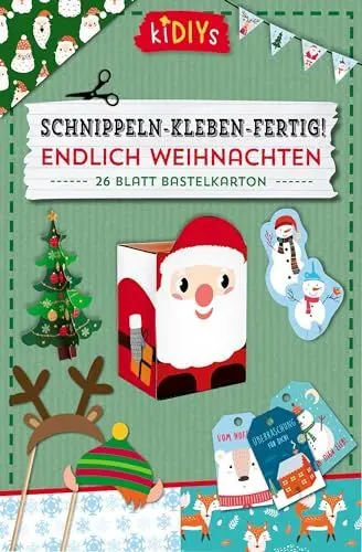 Produktbild: Schnippeln - Kleben - Fertig! Endlich Weihnachten: 26 Blatt Bastelkarton (kiDIYs)