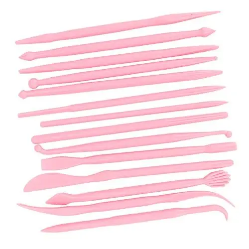 Produktbild: Schnitz- und Töpferwerkzeug, Kunststoff-Ton-Bildhauer-Set, Ton-Bildhauer-Werkzeuge Zum Selbermachen für Ton, Fondant, Kuchen, Weichen Ton (PINK)