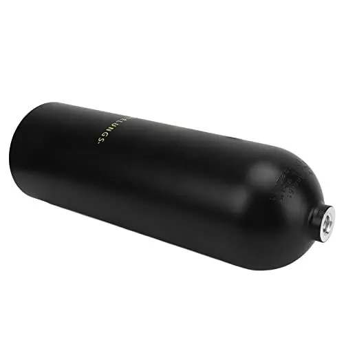 Produktbild: POENVFPO Schnorchelausrüstungsset, Tauch-Atemschutzmaske 4L X7000, Ersatz-Sauerstoff-Tauchflasche, Atemregler und Verstellbarer Rucksack (Black)