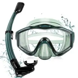 Produktbild: Schnorchelset Erwachsene Tauchmaske Taucherbrille mit Schnorchel Volltrocken für Herren und Damen Anti-Leck & Anti-Fog