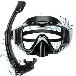Produktbild: Schnorchelset Erwachsene Tauchmaske Taucherbrille mit Schnorchel Volltrocken für Herren und Damen Anti-Leck & Anti-Fog