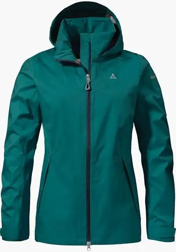 Produktbild: Schöffel Damen 2.5L Jacket Aiplspitz L, leichte Outdoor Jacke, wasserdicht & atmungsaktiv, Regenjacke aus 2,5-Lagen Venturi mit 2-Wege-Stretch und verstellbarer Kapuze, quartz, 48