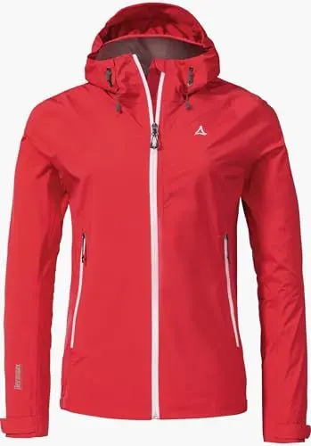 Produktbild: Schöffel Damen 2.5L Jacket Vistdal L, nachhaltige Regenjacke aus pflanzenbasiertem ecodear Bio-Nylon, wasserdichte Outdoor Jacke, winddicht & atmungsaktiv dank Dermizax Membran, lollipop, 34