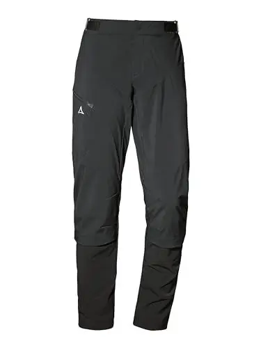 Produktbild: Schöffel Damen Hybrid Pants Tree Run L, regenfeste, winddichte MTB Hose mit 4-Wege-Stretch, robuste Fahrradhose mit Belüftungsreißverschlüssen, atmungsaktive Outdoor Hose, black, 42