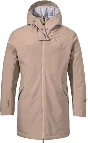 Produktbild: Schöffel Damen Ins Parka Style Crivat WMS, wasserdichte und atmungsaktive Winterjacke, komprimierbarer, leichter Parka mit nachhaltiger Wattierung, mushroom, 38