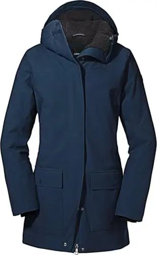 Produktbild: Schöffel Damen Ins. Rotterdam 424 Parka Mäntel, Navy Blazer, 38 EU
