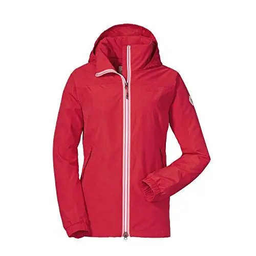 Produktbild: Schöffel Damen Jacket Yokohama2, modische und wasserdichte Damen Jacke, bequeme Regenjacke für Frauen mit integrierter Sicherheitstasche, lollipop, 34