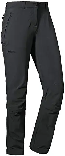 Produktbild: Schöffel Damen Pants Engadin1 Zip Off, elastische Damen Hose mit Zip-Off Funktion, kühlende und schnell trocknende Outdoor Hose für Frauen, asphalt, 42