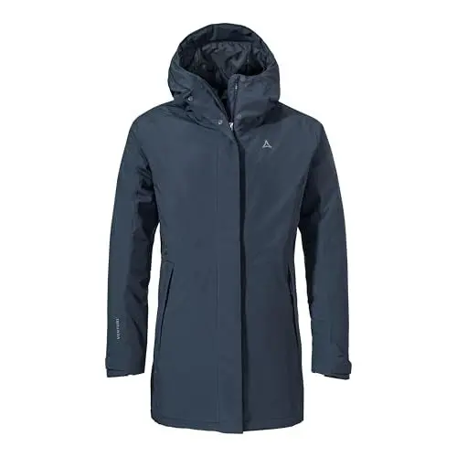 Produktbild: Schöffel Damen Parka Style Froda WMS, atmungsaktiver, wasserdichter Parka mit 2-Wege-Stretch, leichte Outdoorjacke mit verstellbarer Kapuze, navy blazer, 36