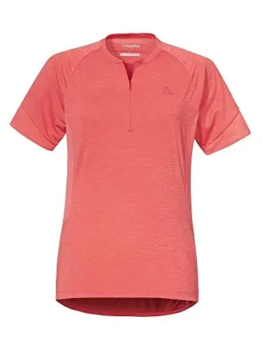 Produktbild: Schöffel Damen Shirt Auvergne L, geruchshemmendes Radtrikot, schnell trocknendes Funktionsshirt mit Taschen, georgia peach, 46