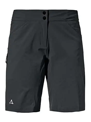Produktbild: Schöffel Damen Shorts Danube L, wasserabweisende Radhose, schnell trocknende Fahrradhose mit Bundverstellung, black, 38