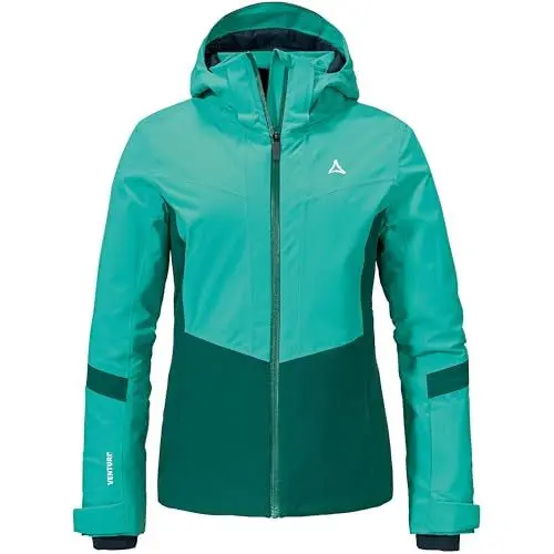 Produktbild: Schöffel Damen Ski Jacket Kanzelwand L, komfortable Skijacke mit 4-Wege-Stretch, wasserdichte und atmungsaktive Outdoorjacke mit Skiticket-Tasche, spectra green, 42