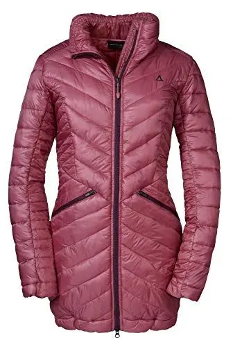 Produktbild: Schöffel Damen Thermo Parka Antersas L, winddichte, extrem leichte Daunenjacke aus Pertex Quantum, warme und atmungsaktive Skijacke, red moscato, 44