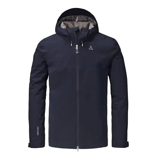 Produktbild: Schöffel Herren 2L Jacket Ankelspitz M, bequeme Outdoor Jacke, wasserdicht & atmungsaktiv, Regenjacke aus elastischem Venturi Material, praktische Innentasche, navy blazer, 50