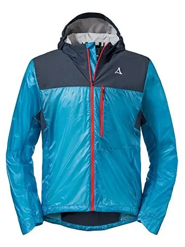 Produktbild: Schöffel Herren Hybrid Jkt Flow Trail M, extrem leichte MTB Jacke, winddichte, atmungsaktive Fahrradjacke mit vorgeformten Ellbogen, methyl blue, 52
