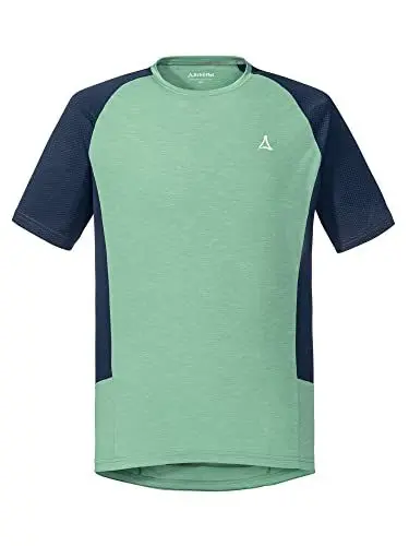 Produktbild: Schöffel Herren Shirt Auvergne M, geruchshemmendes Radtrikot, schnell trocknendes Funktionsshirt mit Taschen, matcha mint, 54
