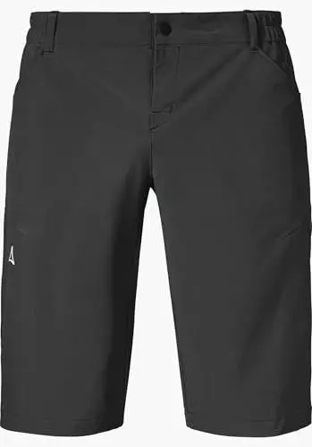 Produktbild: Schöffel Herren Shorts Grado M, wasserabweisende Radlerhose mit 4-Wege-Stretch aus recyceltem Material, Fahrradhose mit elastischem Bund und Oberschenkeltasche, black, 46