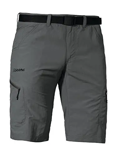 Produktbild: Schöffel Herren Shorts Silvaplana2, vielseitige Wanderhose mit separatem Gürtel, Outdoor Hose mit praktischen Taschen, asphalt, 48
