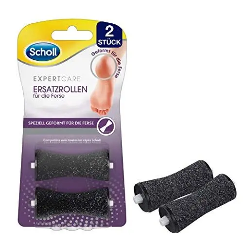 Produktbild: Scholl EXPERTCARE Ersatzrollen für die Ferse – Nachfüller für die elektrischen Hornhautentferner von Scholl – Mit Diamantpartikeln, 2 Rollen