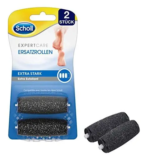 Produktbild: Scholl Expert care Wet & Dry Ersatzrollen Ultra Stark – Nachfüller für die elektrischen Hornhautentferner von Scholl – Mit Diamantpartikeln – 2 Rollen