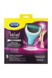 Produktbild: Scholl Velvet Smooth elektrischer Hornhautentferner Pro – Zur Hornhaut Entfernung auf nassen und trockenen Füßen – Wiederaufladbar – 1 Gerät + Ladestation