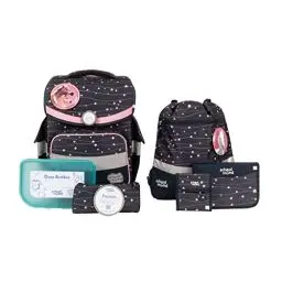 Produktbild: School-Mood Timeless Air+ Ella Pferd & Pony Schulranzenset 7-teilig 23 Liter, Leichtgewicht, standfest, wasserabweisender Stoff mit Reflektoren für die Grundschule