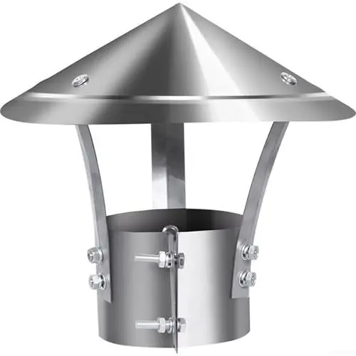 Produktbild: HUFIREHU Edelstahl Schornsteinabdeckung Edelstahl Regenhaube Kaminhaube Kaminabdeckung Schornsteinaufsatz Regen Abdeckung Rohr Auspuff Haube Regenhaube Schornstein(240mm)