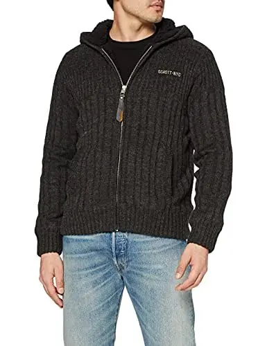 Produktbild: SCHOTT Herren Pulls Pullover, Grau (H.Anthracite H.Anthracite), Medium