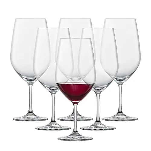 Produktbild: SCHOTT ZWIESEL Bordeaux Rotweinglas Viña (6er-Set), zeitlose Bordeauxgläser für Rotwein, spülmaschinenfeste Tritan-Kristallgläser, Made in Germany (Art.-Nr. 110496)