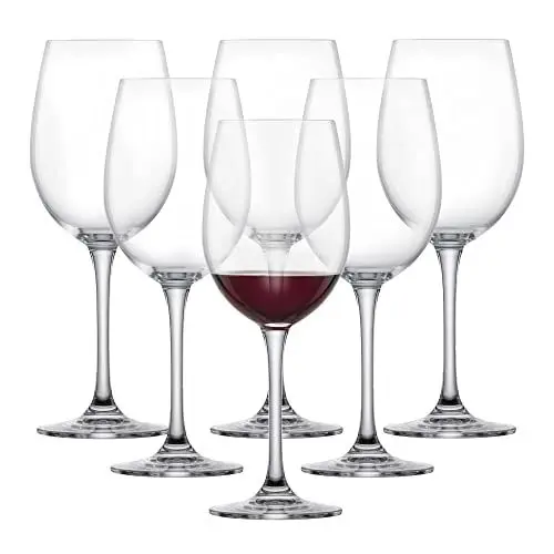 Produktbild: SCHOTT ZWIESEL Rotweinglas Classico (6er-Set), klassische Kristallgläser für Rotwein oder Wasser, spülmaschinenfeste Tritan-Weingläser, Made in Germany (Art.-Nr. 123652)