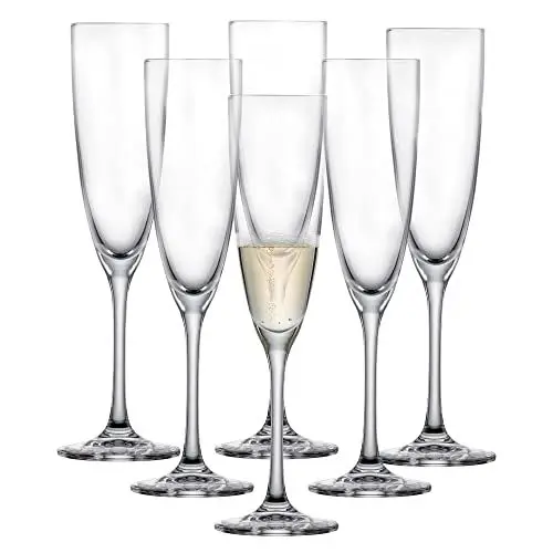 Produktbild: SCHOTT ZWIESEL Sektglas Classico (6er-Set), klassische Champagner Gläser mit Moussierpunkt, spülmaschinenfeste Tritan-Kristallgläser, Made in Germany (Art.-Nr. 123657)