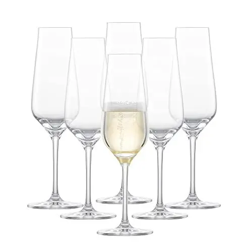Produktbild: SCHOTT ZWIESEL Sektkelch Fine (6er-Set), stilvolle Champagner Gläser mit Moussierpunkt, spülmaschinenfeste Tritan-Kristallgläser, Made in Germany (Art.-Nr. 113761)