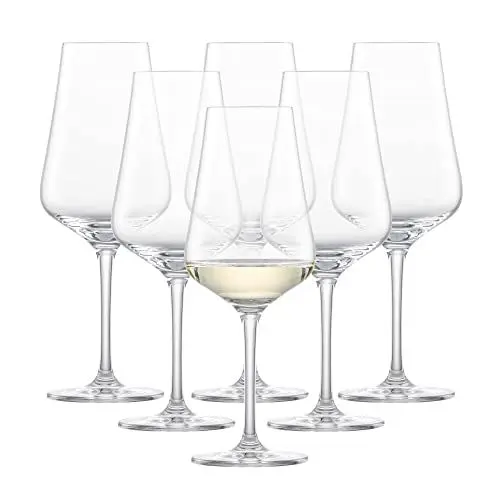 Produktbild: SCHOTT ZWIESEL Weißweinglas Fine (6er-Set), stilvolle Weingläser für Weißwein, spülmaschinenfeste Tritan-Kristallgläser, Made in Germany (Art.-Nr. 113758), Farblos