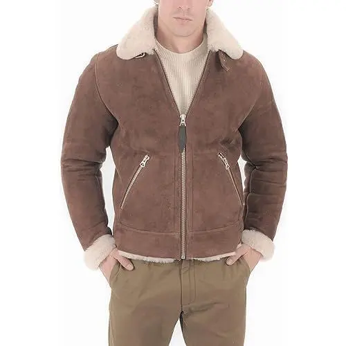 Produktbild: Schott NYC Herren Lcb100s Lederjacke, Khaki, XXX-Large